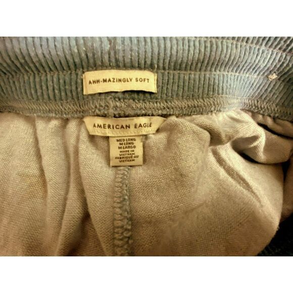 American Eagle Outfitters Sz M Pull-On Elastic Waist Jogger Pants Blue w Stars - Picture 7 of 8